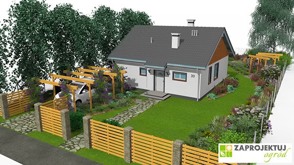 Projekt ogrodu - Zaprojektuj-Ogrod.pl Projekt domu Zosia - MGProjekt