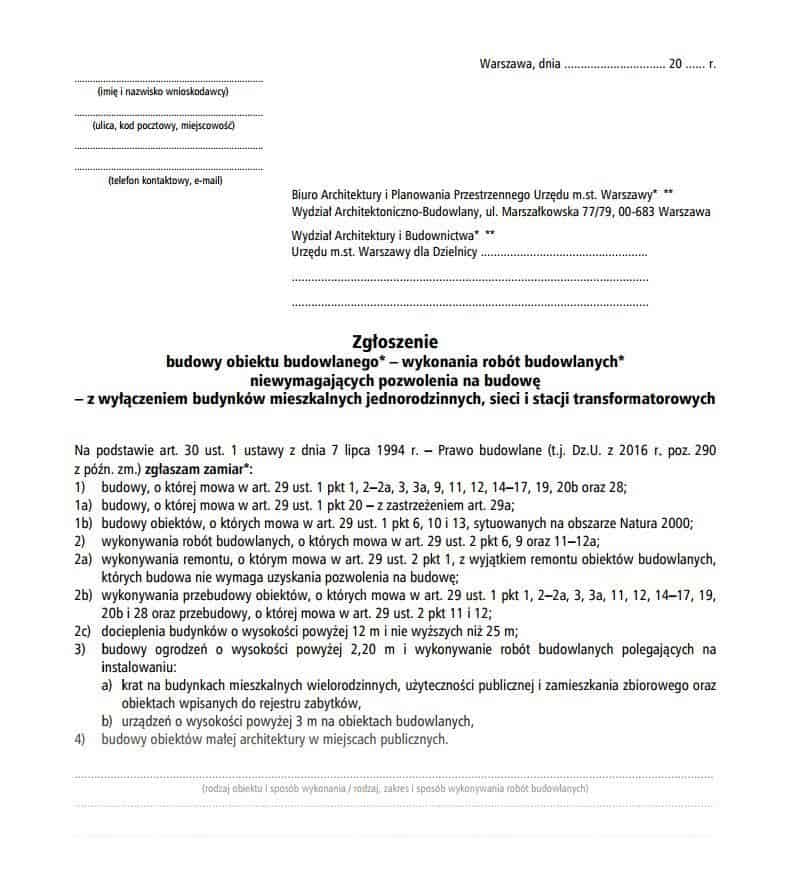 Zgłoszenie budowy ogrodzenia