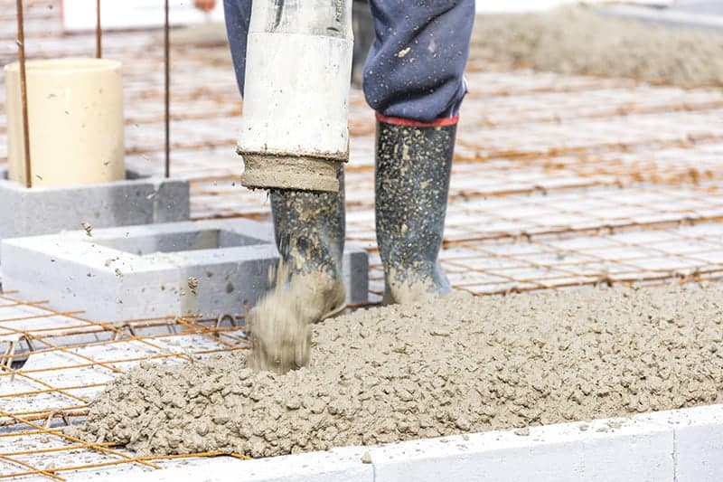 Betonowanie stropu Teriva