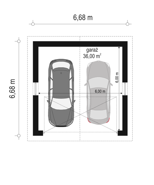 Garaż BG12 - rzut parteru