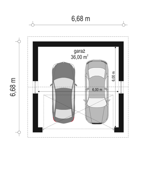 Garaż BG13 - rzut parteru