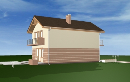 Animacja - projekt domu Dom z piętrem