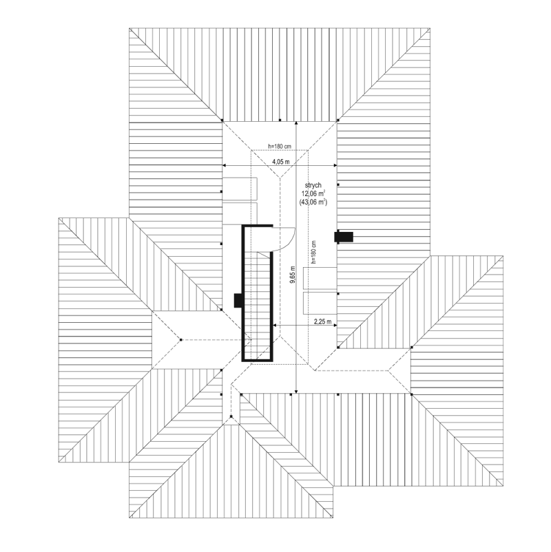 Dom na miarę 2 - rzut strychu