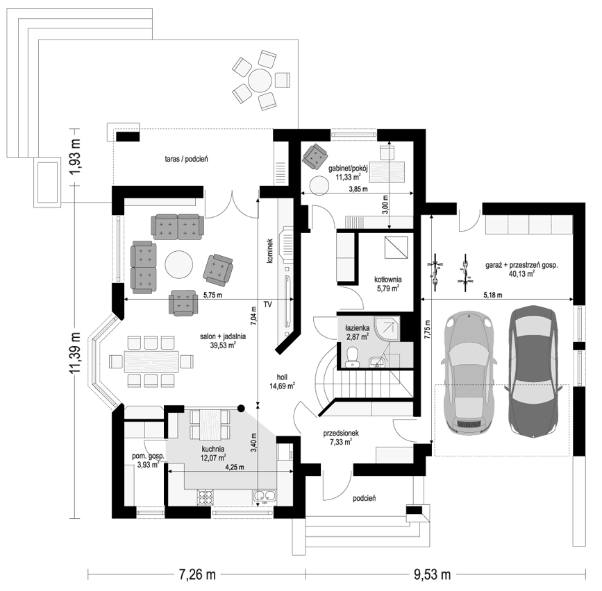 Agnieszka - rzut parteru