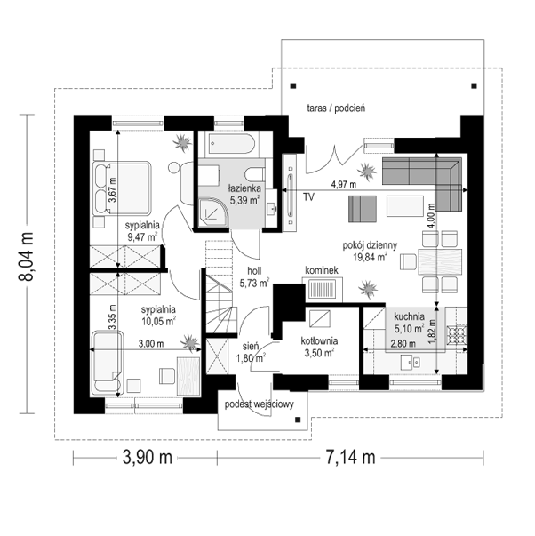 Biedronka 2 - rzut parteru