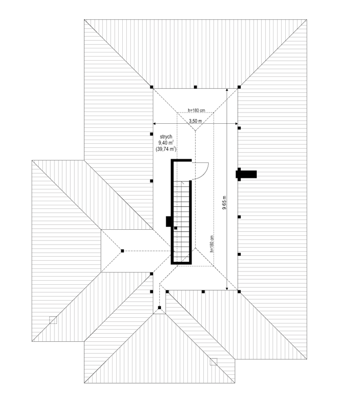 Dom na miarę - rzut strychu