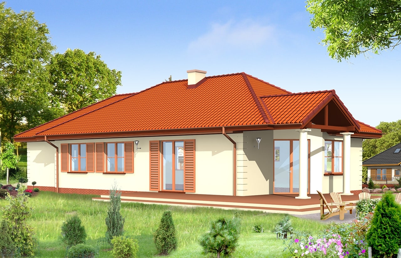 Projekt domu Jak marzenie 3 - wizualizacja tylna