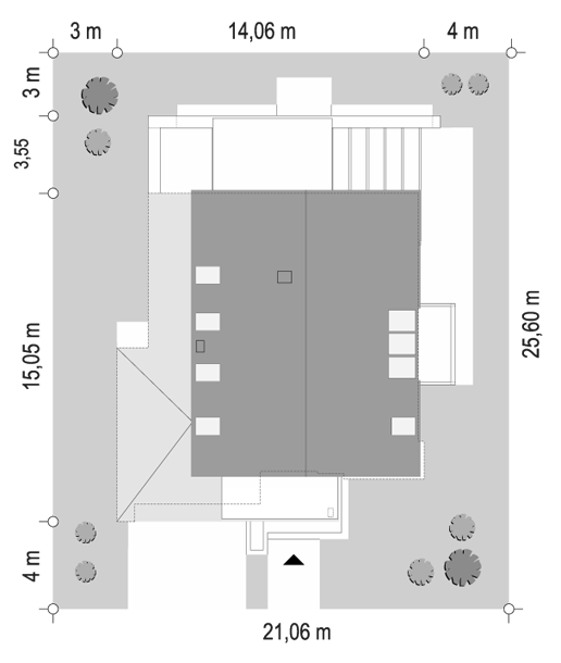 Projekt domu Amber 2  - sytuacja