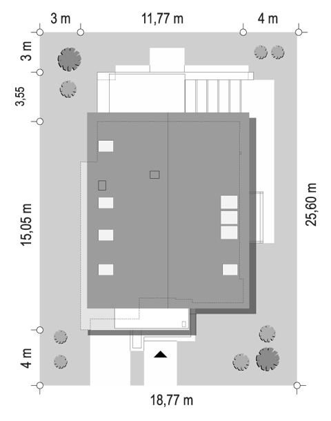 Projekt domu Amber 3  - sytuacja