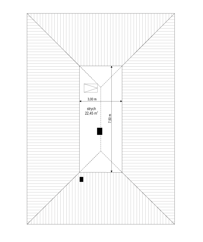 Projekt domu Dom na przytulnej 2 - rzut strychu