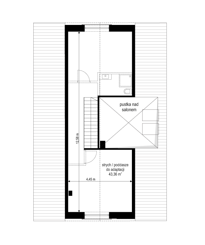 Projekt domu Dom na przytulnej 3 - rzut poddasza