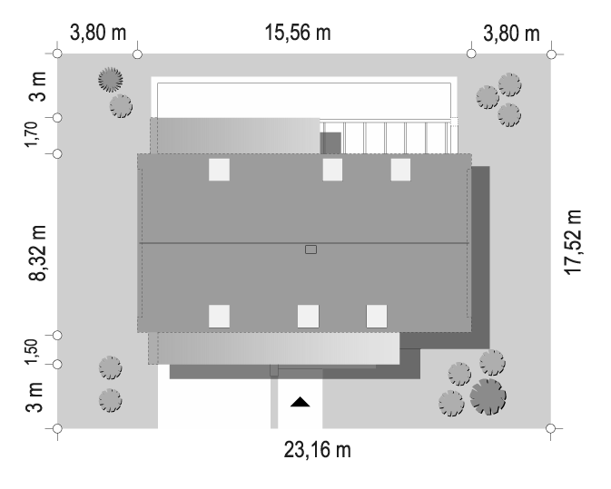 Projekt domu Dom na zgrabnej 3 - sytuacja