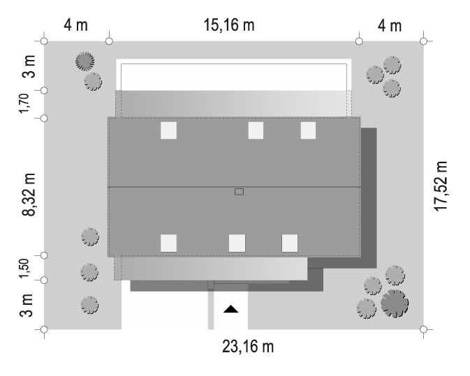 Projekt domu Dom na zgrabnej 4 - sytuacja