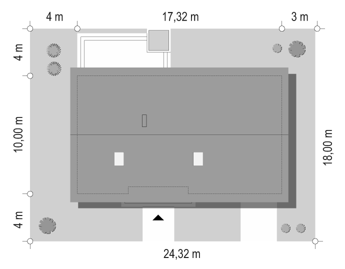 Projekt domu Ekonomiczny 3 - sytuacja