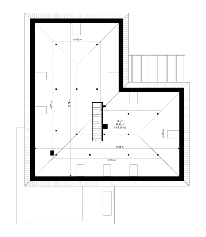 Hiacynt 2 - rzut strychu