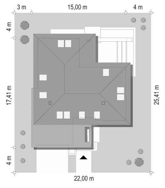 Projekt domu Hiacynt 3 - sytuacja