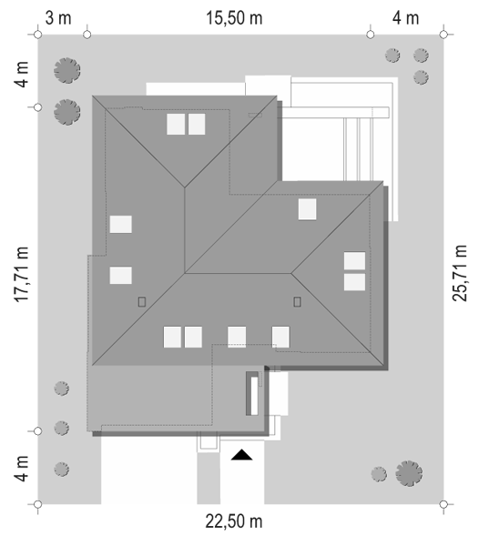 Projekt domu Hiacynt 4 - sytuacja