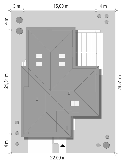 Projekt domu Hiacynt 5 - sytuacja