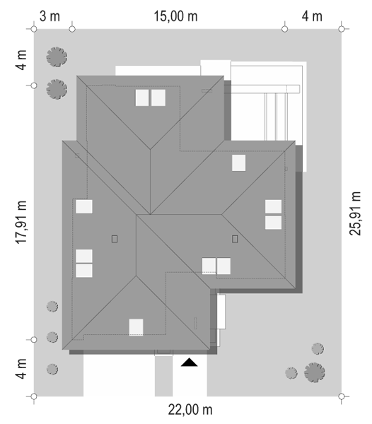 Projekt domu Hiacynt 6 - sytuacja