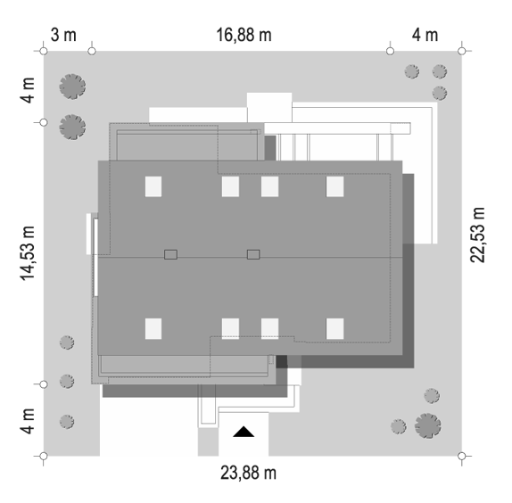 Projekt domu Hiacynt 7 - sytuacja