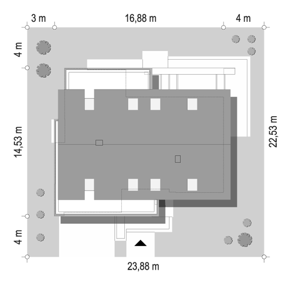 Projekt domu Hiacynt 7 B - sytuacja