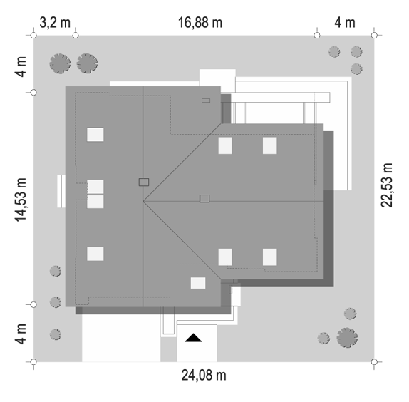 Projekt domu Hiacynt 8 - sytuacja