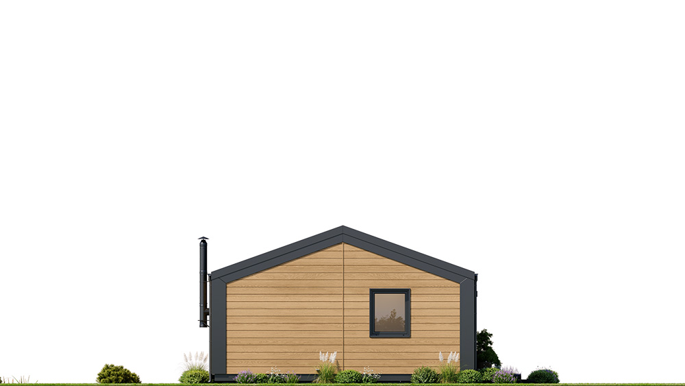 Projekt domu MG 2 wariant 15 drewniany B - elewacja