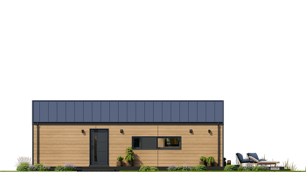 Projekt domu MG 2 wariant 15 drewniany - elewacja