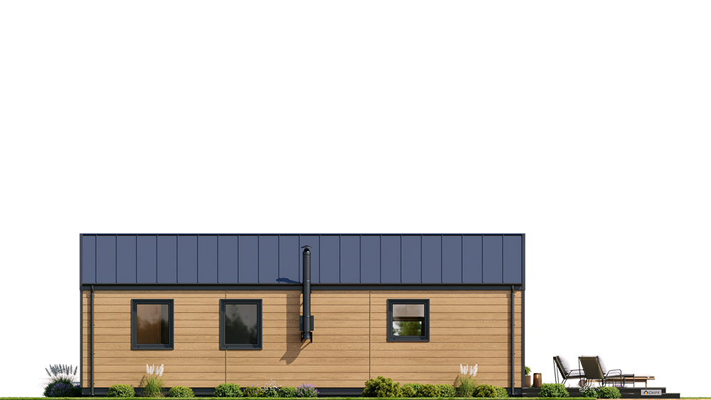 Projekt domu MG 2 wariant 15 drewniany B - elewacja