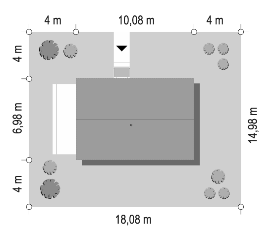 Projekt domu MG 3 wariant 18 - sytuacja
