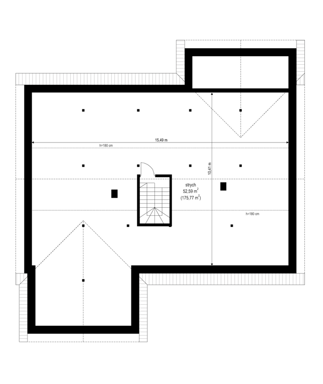 Parterowy 4 - rzut strychu