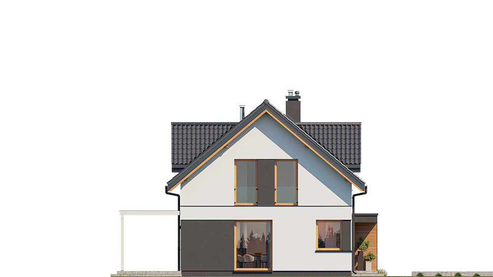 Projekt domu Przyjemny - elewacja