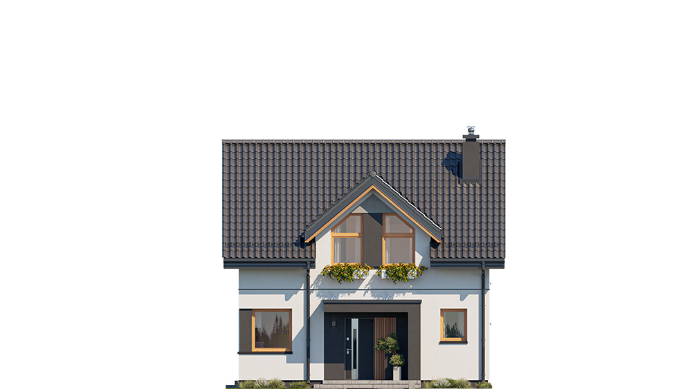 Projekt domu Przyjemny - elewacja