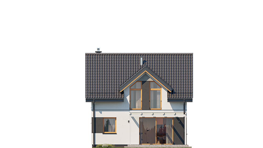 Projekt domu Przyjemny - elewacja