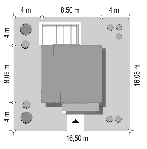 Projekt domu Przyjemny 3 - sytuacja