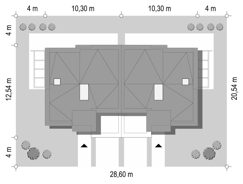 Projekt domu Qubik 3 B sytuacja