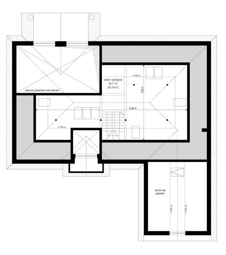 Rezydencja Parkowa 3 C - rzut strychu