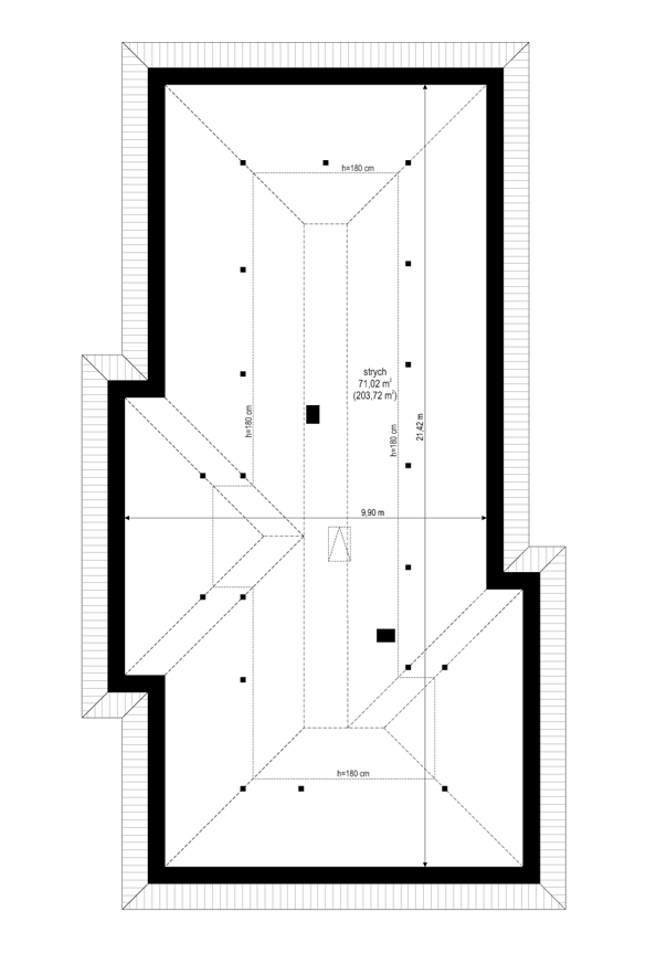 Wąski - rzut strychu