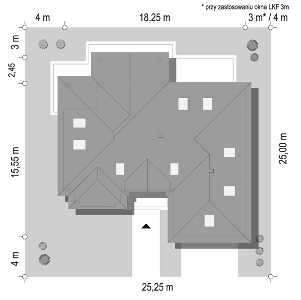 Projekt domu Willa parkowa 10 - sytuacja