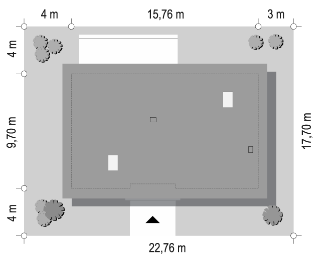 Projekt domu Wymarzony 10 C sytuacja