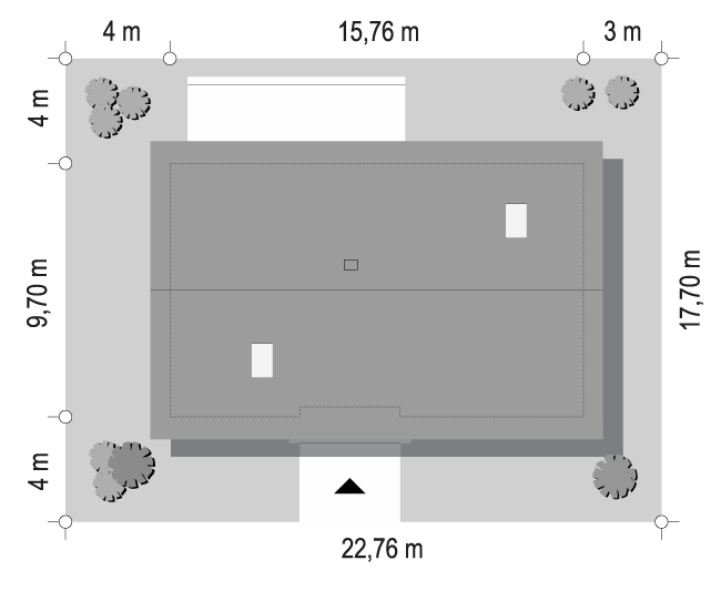 Projekt domu Wymarzony 10 D sytuacja