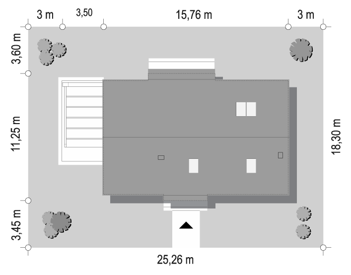 Projekt domu Wymarzony 8 B sytuacja
