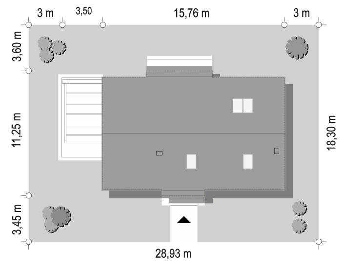 Projekt domu Wymarzony 9 C sytuacja