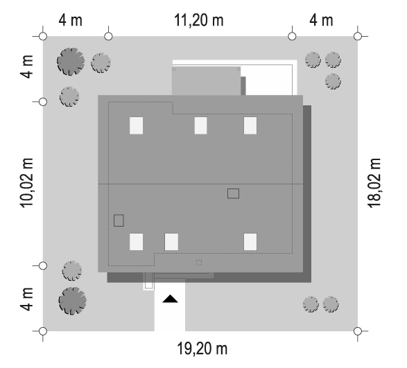 Projekt domu Zefir 2 - sytuacja