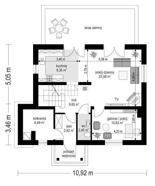 Prowansalski - rzut parteru 